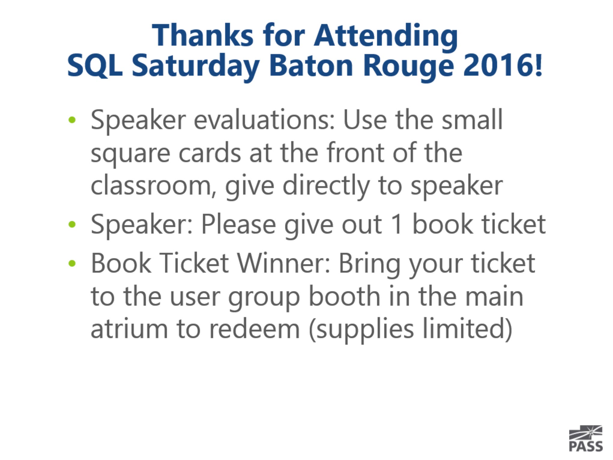SQL Saturday Baton Rouge